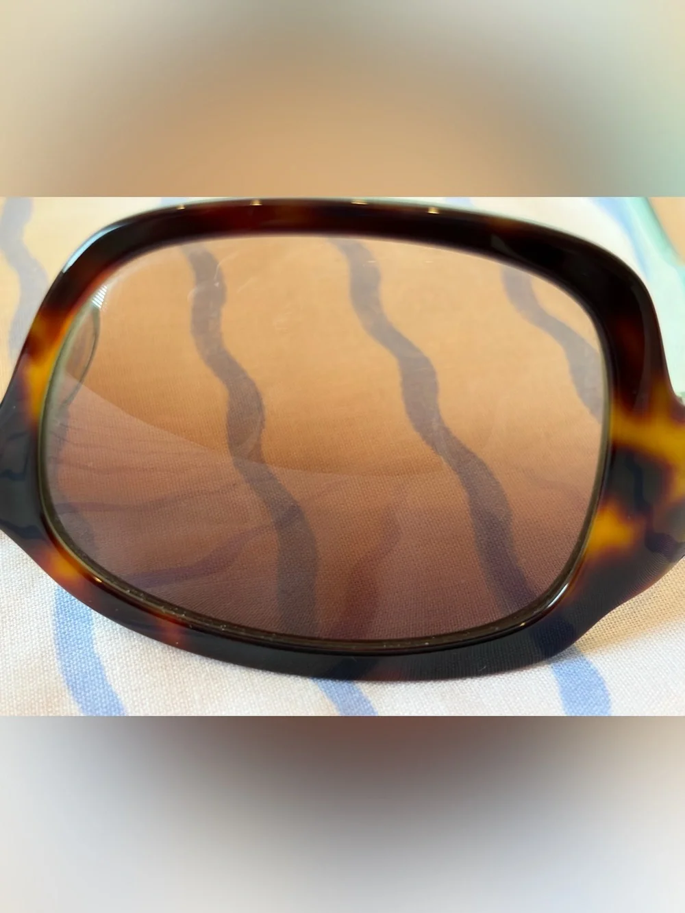 Ralph Lauren Large Tortoise Shell and Mint Frame Sunglasses 🐆🩵🕶️